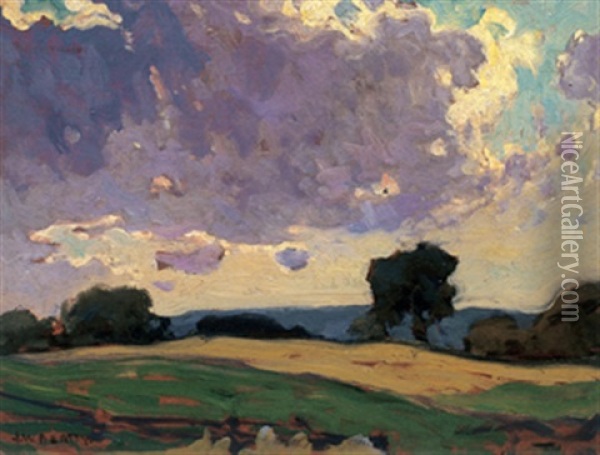 Cloudy Day Oil Painting - John William Beatty