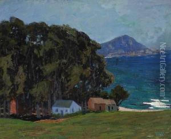 Little Red School House, Carmel Highlands Oil Painting - Theodore Morrow Criley