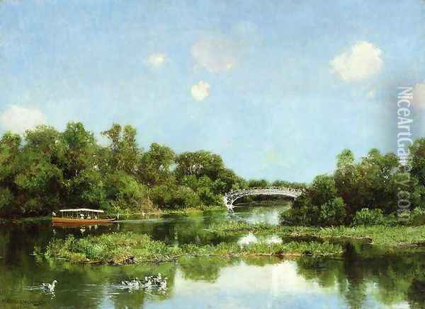 South End of Wooded Island (or View of Transportation Terrace) Oil Painting - Hugh Bolton Jones