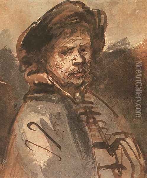 Self-Portrait 1630s Oil Painting - Rembrandt Van Rijn