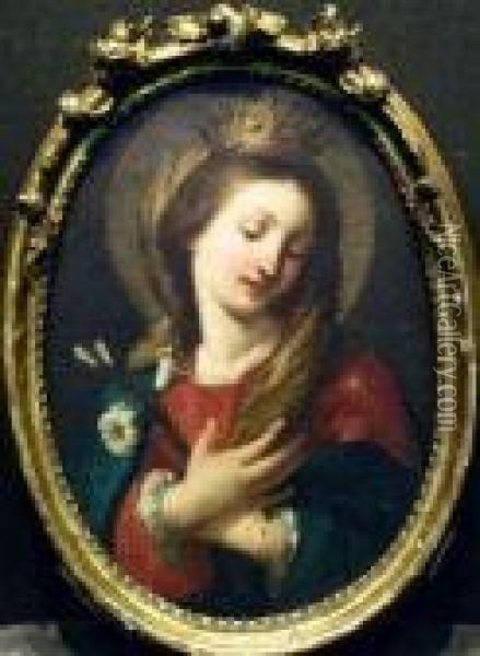 Coronation Of The Virgin Oil Painting - Carlo Maratta or Maratti