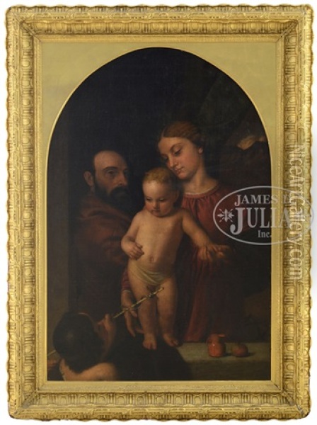 The Holy Family With John The Baptist Oil Painting - Ford Madox Brown