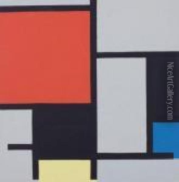 Composition Rouge, Jaune, Bleu Oil Painting - Piet Mondrian