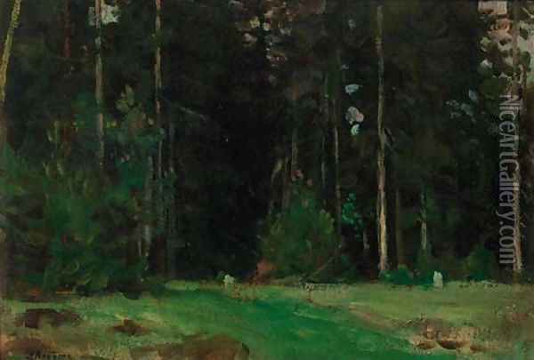 Toward the Forest Oil Painting - Nikolai Alexandrovich Klodt
