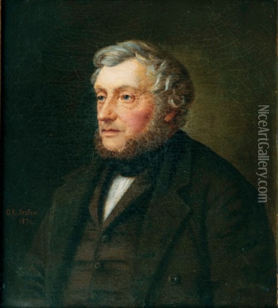 Portrait Of A Gentleman Oil Painting - Carl Ludwig Jessen
