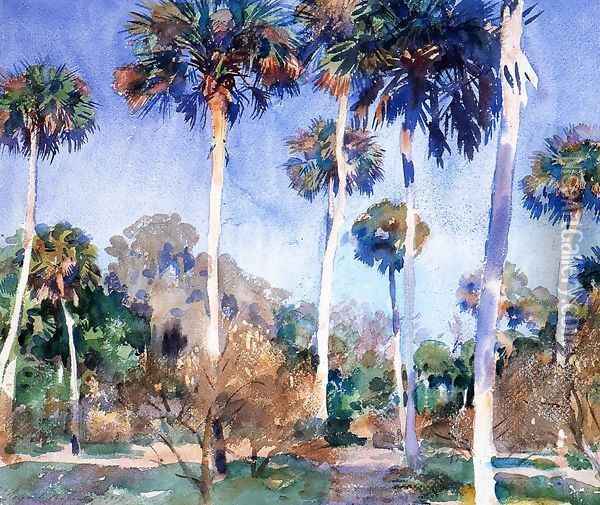 Palms Oil Painting - John Singer Sargent