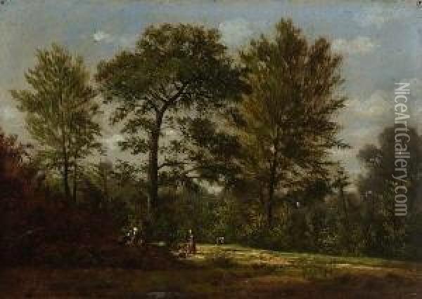 Waldlandschaft Oil Painting - Barend Cornelis Koekkoek