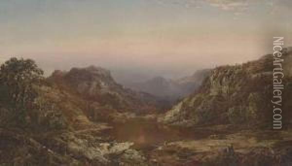 Mountain Landscape Oil Painting - William Louis Sonntag