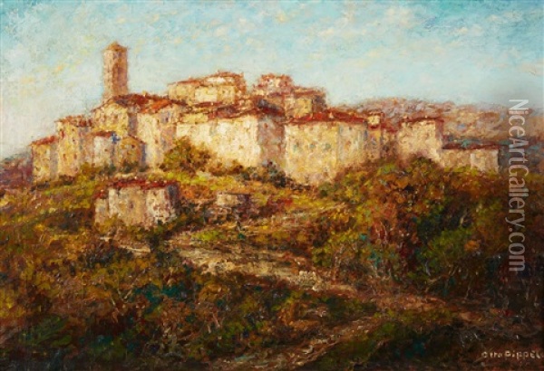 View Of An Italian Village (pitigliano, Tusca Oil Painting - Pieter Francis Peters