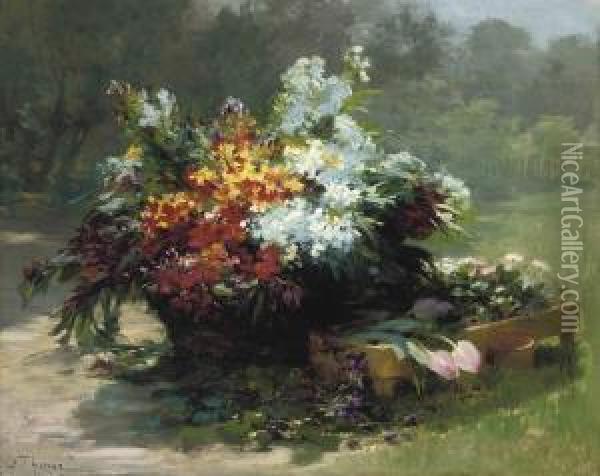 Fleurs Au Printemps Oil Painting - Gabriel Edouard Thurner