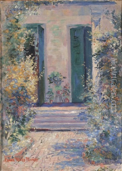 View Of A Doorway Oil Painting - Anne Wells Munger