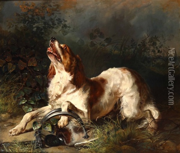 Il Cane Nella Tagliola Oil Painting - Johann Matthias Ranftl