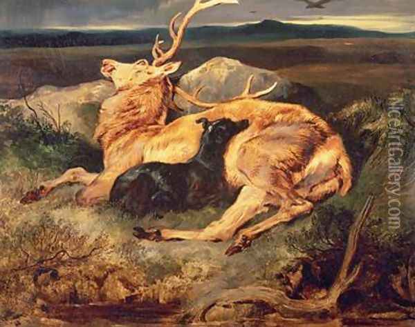 Stag Oil Painting - Sir Edwin Henry Landseer