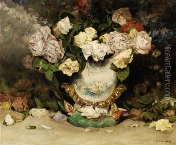 Vase De Fleurs Oil Painting - Eva Gonzales