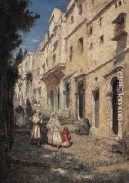 Rue De La Casbah D'alger Oil Painting - Addison Thomas Millar