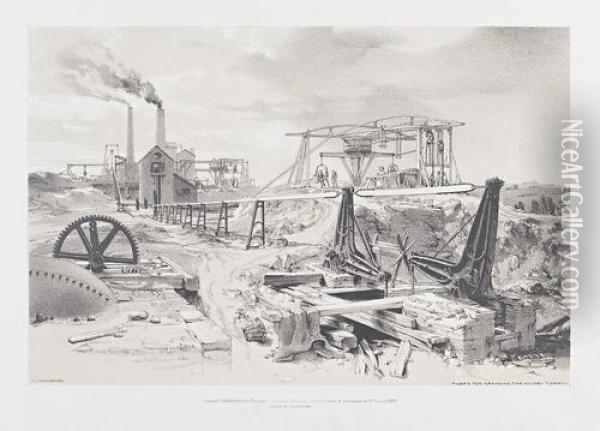 Drawings Of The London And Birmingham Railways Oil Painting - John Cooke Bourne