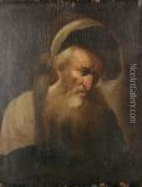 Portrait Of A Bearded Elderly Man Oil Painting - Christian Wilhelm Ernst Dietrich