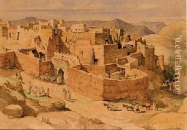 Vue De Ksar-es-souk, Au Maroc Oil Painting - Robert Swain Gifford