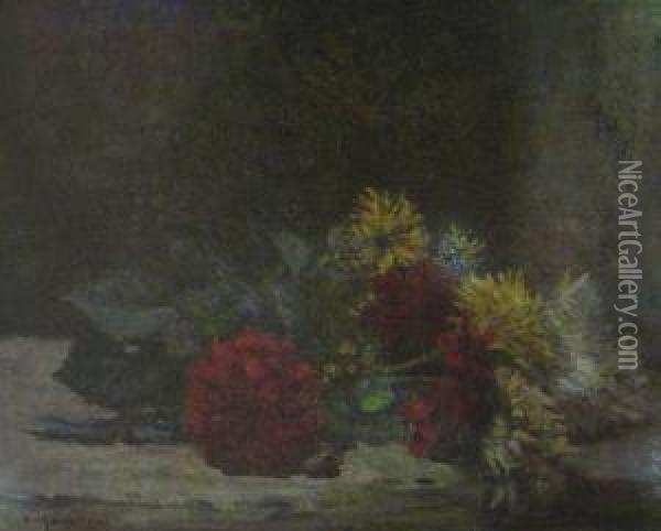A Still Life Of Flowers Oil Painting - Frederick William Jackson