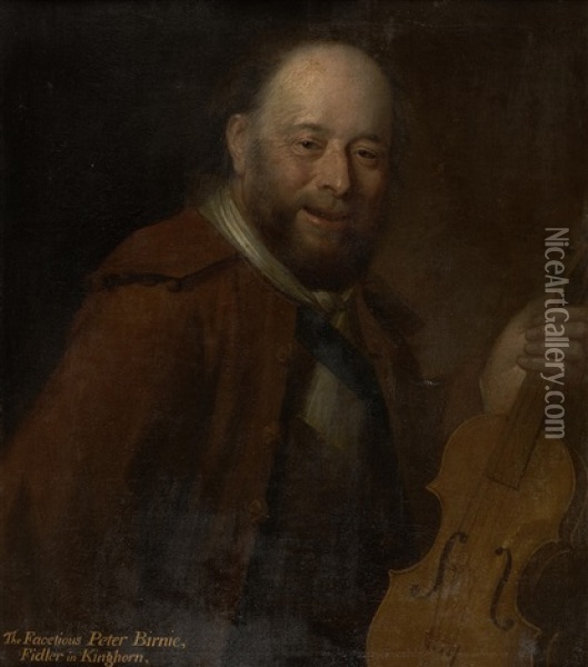 Patie Birnie, The Fiddler Of Kinghorn Oil Painting - William Aikman