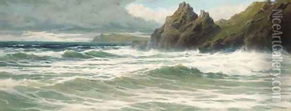 The Devon coast Oil Painting - Charles Hamilton Smith