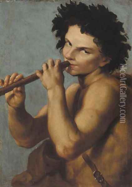 Bacchus Oil Painting - Annibale Carracci