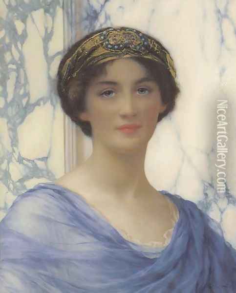 A Classical Beauty Oil Painting - William Clarke Wontner