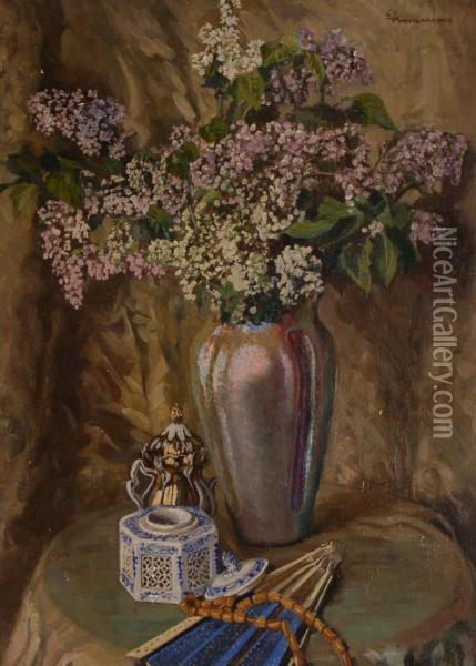 Still Life Study Flowers Oil Painting - Eduard Ameseder