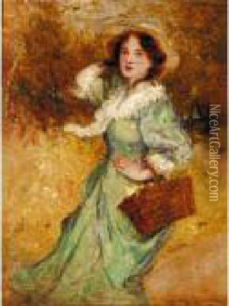 A Windy Day Oil Painting - Thomas E. Mostyn