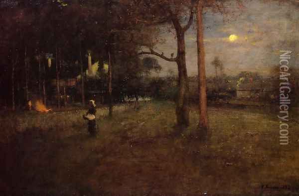 Moonlight, Tarpon Springs, Florida Oil Painting - George Inness