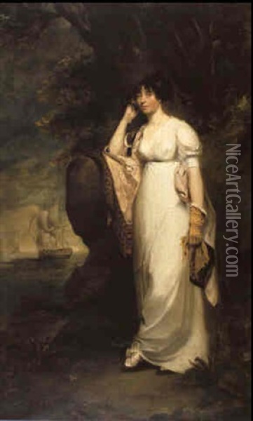 Portrait Of Lady Knight Oil Painting - Sir William Beechey