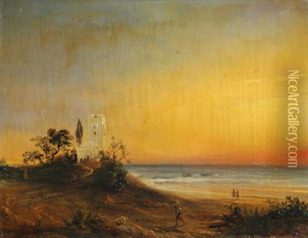 Paesaggio Orientale Oil Painting - Theodore Gudin