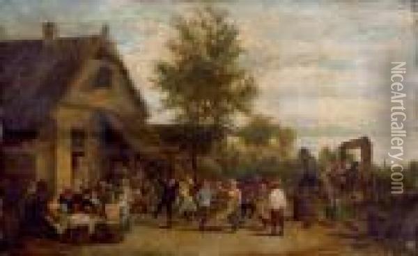 Kermesse Villageoise Oil Painting - David The Younger Teniers