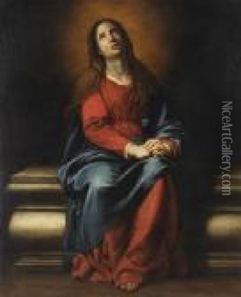 Madonna In Preghiera Oil Painting - Domenico Fiasella