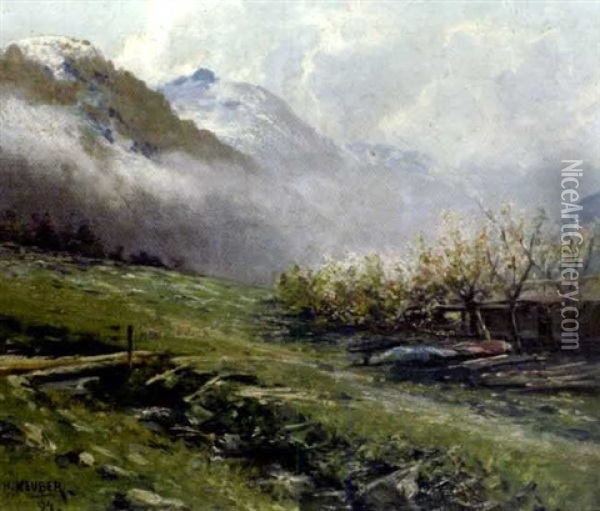Fruhling Im Hochgebirge Oil Painting - Hermann Neuber