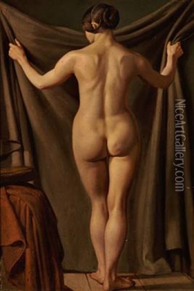 A Nude Oil Painting - Christoffer Wilhelm Eckersberg