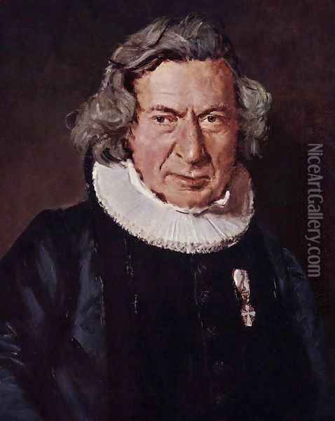 Portrait of Dr. A. G. Rudelbach Oil Painting - Christian-Albrecht Jensen