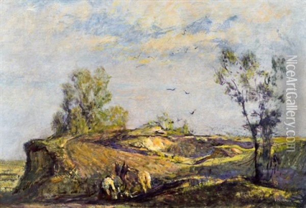 Landschaft Oil Painting - Fritz Zerritsch Sr.