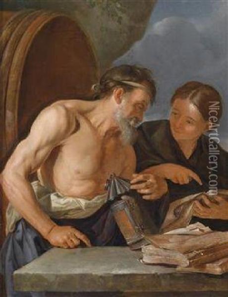 Diogenes Oil Painting - Jacob Van Toorenvliet