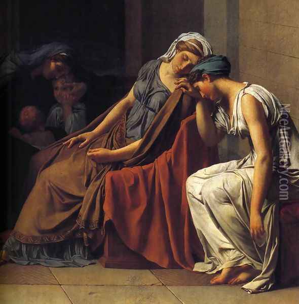 The Oath of the Horatii (detail 3) 1784 Oil Painting - Jacques Louis David