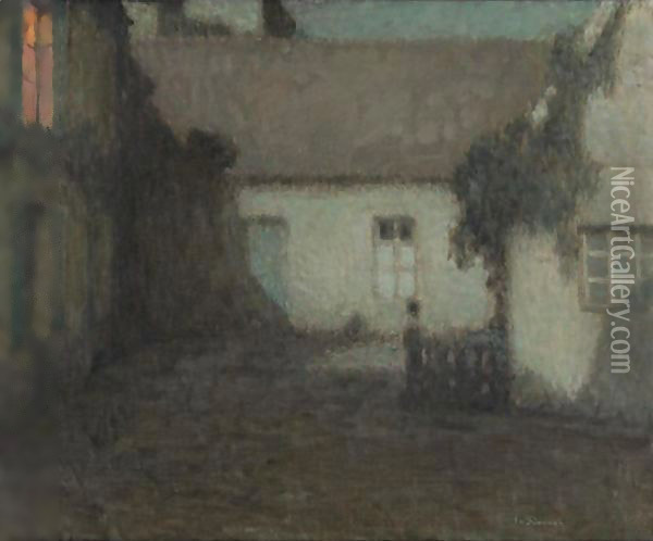 La maison dans le nuit, Gerberoy Oil Painting - Henri Eugene Augustin Le Sidaner