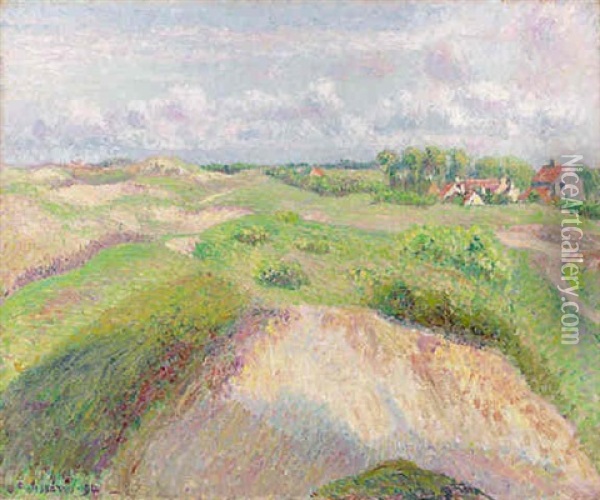 Les Dunes A Knocke, Belgique Oil Painting - Camille Pissarro