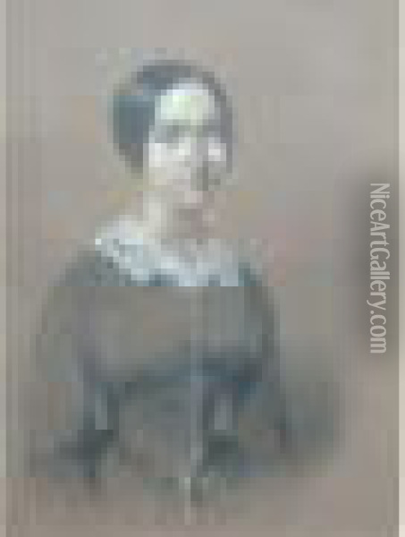  Portrait Presume De Madame Emile Ferry  Oil Painting - Julien Leopold Boilly