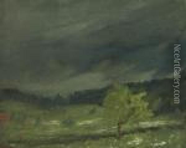 Summer Storm, Pennsylvania Landscape Oil Painting - Robert Henri