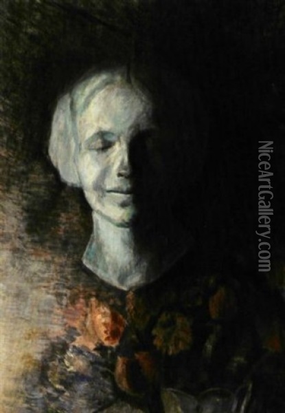 Den Ukjente Kvinne Fra Seinen Oil Painting - Halfdan Egedius