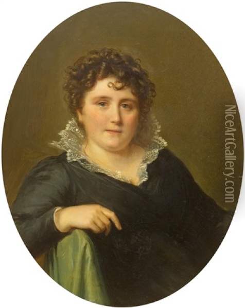Madame Firmin Massot (nee Anne-louise Megevand) Oil Painting - Firmin Massot