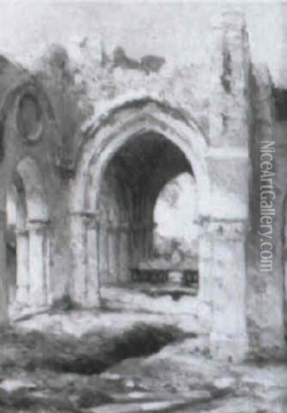 Ruinas Cistercienes Oil Painting - Gaston Jobbe-Duval