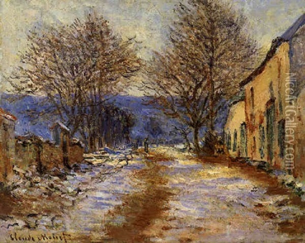 Effet De Neige A Limetz Oil Painting - Claude Monet