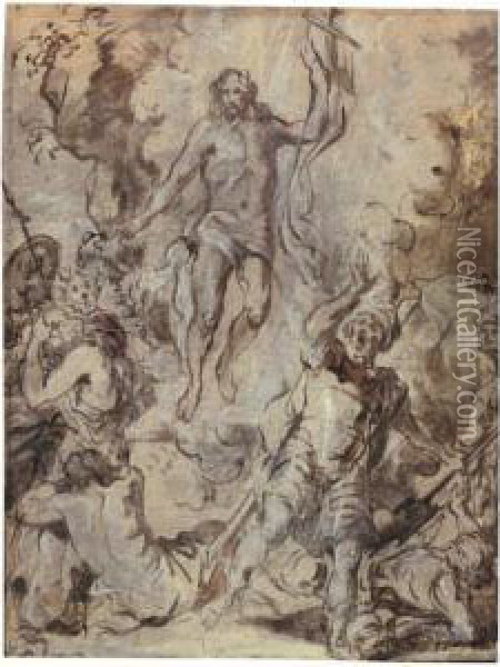The Resurrection Oil Painting - Jan van Boeckhorst