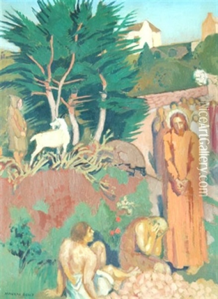 Christ Aux Aveugles Oil Painting - Maurice Denis